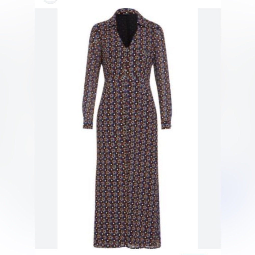 Bardot 70s Floral Button Up Split Maxi Dress